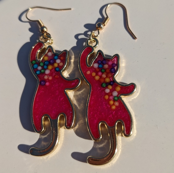 Cat Candy Sprinkles Cat Handmade Rainbow Pink Cute Kawaii Lightweight - Picture 9 of 11